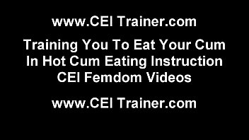 Stroke out a big hot load of cum so you can eat it CEI