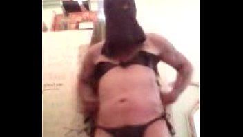 Black leather  Bikini striptease